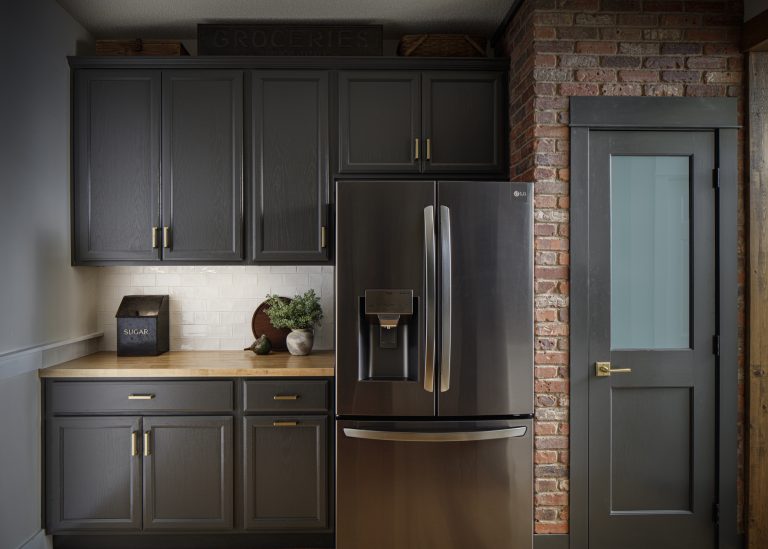 Kitchen with moody lighting